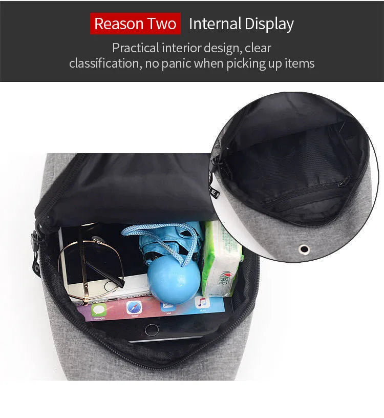Vue des compartiments int&eacute;rieurs du sac Urban One