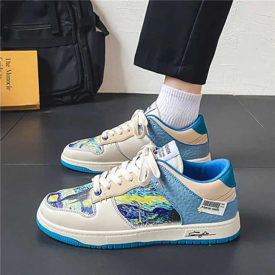 Baskets Van Gogh avec semelle bleue